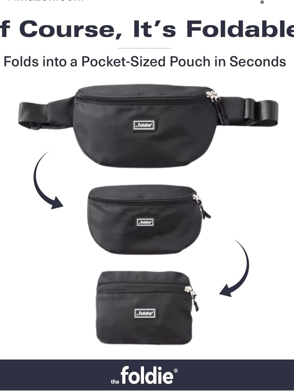 Gray Foldie Crossbody Sling Bag